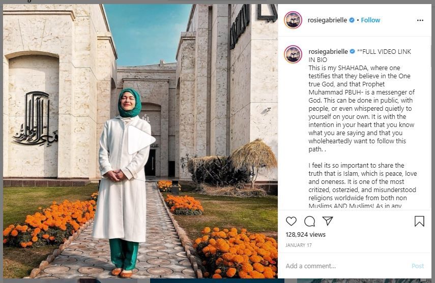 Kisah Wanita Mualaf Setelah ke Pakistan (instagram.com/rosiegabrielle)