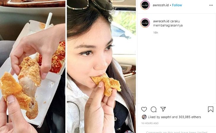 Kocak, Viral Foto Bahagiakan Pacar dengan Kulit Ayam, Netizen Salfok ke Ini. (Instagram/@awreceh.id)