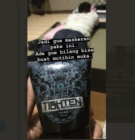 Salah Pakai Masker Wajah (twitter.com/aintboyf)