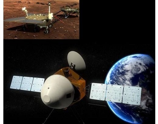 Penampakan radio teleskop China untuk misi di Mars [Xinhua News Agency via Beijing XNA].