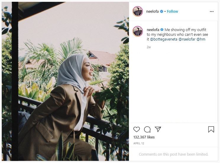 Gaya Hijab Neelofa, Model yang Disebut Kembaran Gigi Hadid (instagram.com/neelofa)