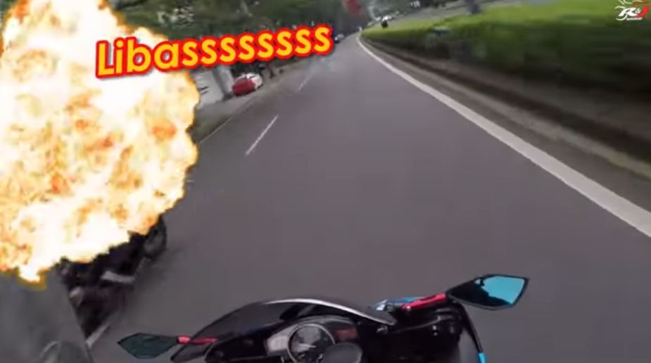 Yamaha R6 ditantang balapan. (Youtube/RnJ TV)