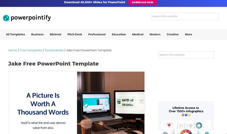 Powerpointify menyediakan puluhan ribu template PPT. (Powerpointify.com)
