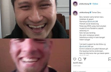 Unggahan Arie Untung [Instagram/ariekuntung]