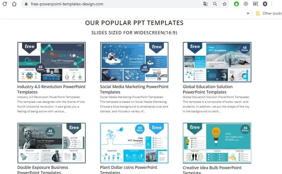 ALLPPT.com menyediakan banyak template dengan puluhan slide di dalamnya. (ALLPPT.com)