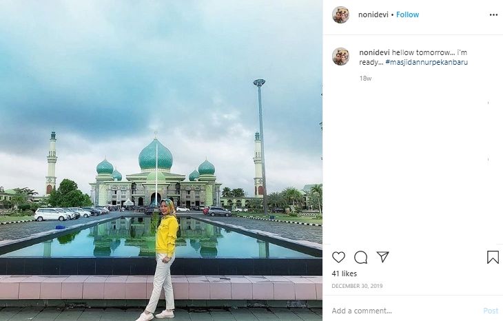 Masjid Agung An Nur di provinsi Riau. (Instagram/@nonidevi)
