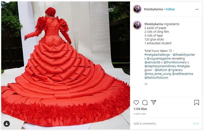 Met Gala Challenge (instagram.com/thisisbykarina)