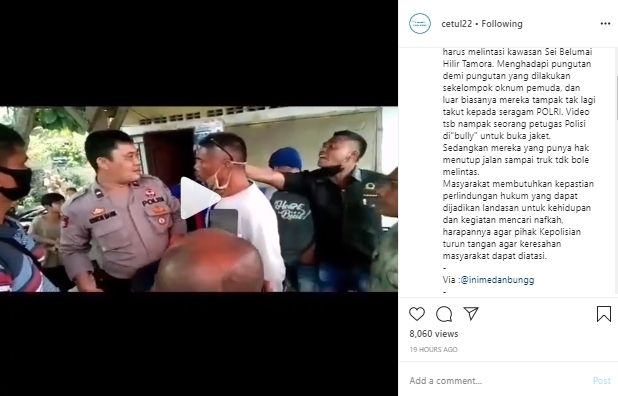 Polisi kena bully pelaku pungli (Instagram).