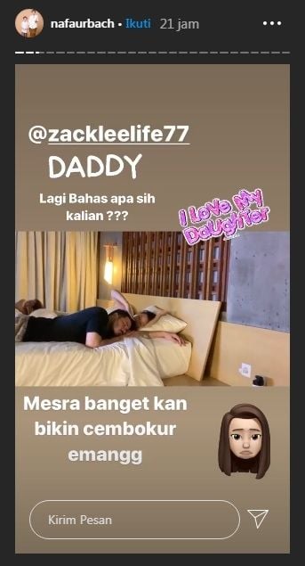 Kedekatan Zack Lee dan anaknya, Mikhaela Lee Jowono [Instagram/@nafaurbach]