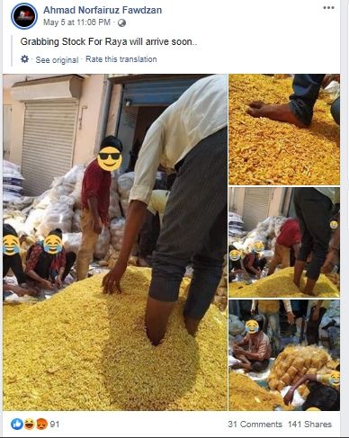  Terinjak Sebelum Dikemas, Penampakan Snack Renyah Ini Bikin Warganet Syok. (Facebook/Ahmad Norfairuz Fawdzan)