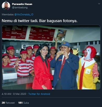 Foto jadul McDonalds Sarinah. [@iambadung / Twitter]