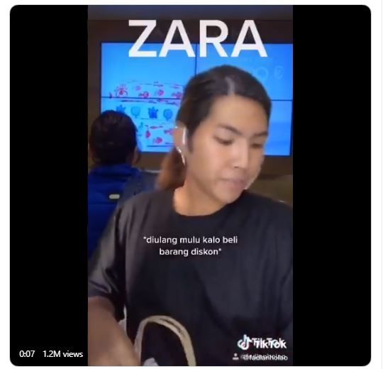 Viral Video Karyawan ZARA (twitter.com/arisaputra_16)