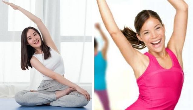Ilustrasi kolase yoga dan aerobik. (Shutterstock)