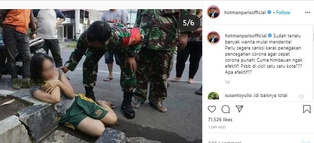 Komentar Hotman Paris soal wanita yang mencoba bunuh diri (Instagram).