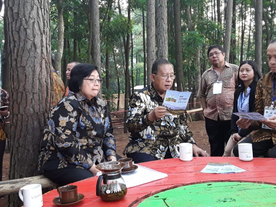 Menteri LHK Siti Nurbaya di kampung Sarongge, Cianjur, Jawa Barat (ist)