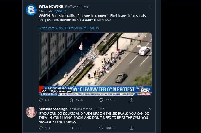 Protestan di Florida (Twitter/WFLA)