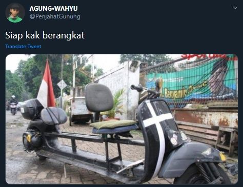 Motor yang siap physical distancing. (Twitter)