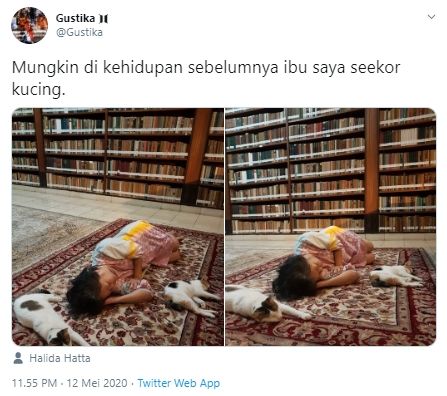 Gustika unggah foto ini tapi warganet malah salfok (Twitter).