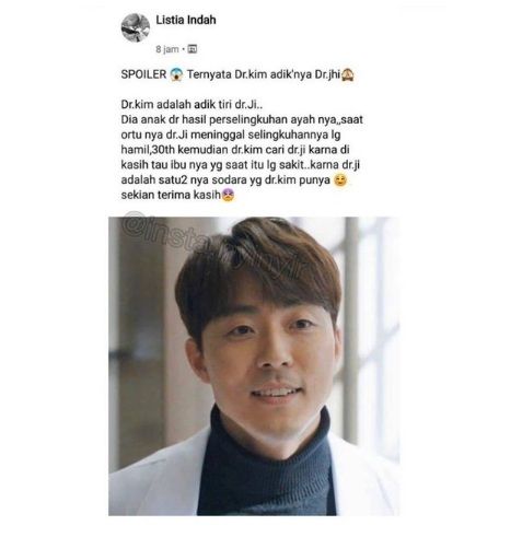 Cuitan tentang karakter dokter Kim Yoon Ki [Twitter]