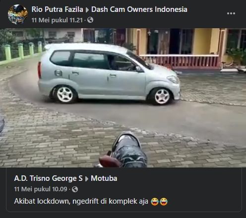 Avanza ngedrift di kompleks. (Facebook)