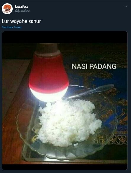 Unggah Foto Nasi Padang, Gambar Sajian Ini Malah Bikin Warganet Emosi. (Twitter/@jawafess)