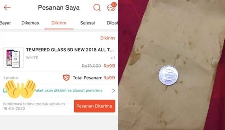 Beli barang diskon, yang didapat malah uang koin Rp 100 (ist)