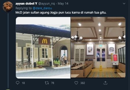  Bangunan McDonalds Unik di Berbagai Negara, Indonesia Juga Punya Nih! (Twitter/@ayyun_nq)