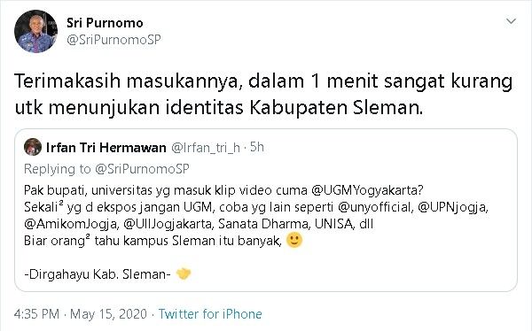 Hari jadi ke-104 Sleman - (Twitter/@SriPurnomoSP)