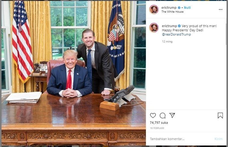 Eric Trump. (Instagram/@erictrump)