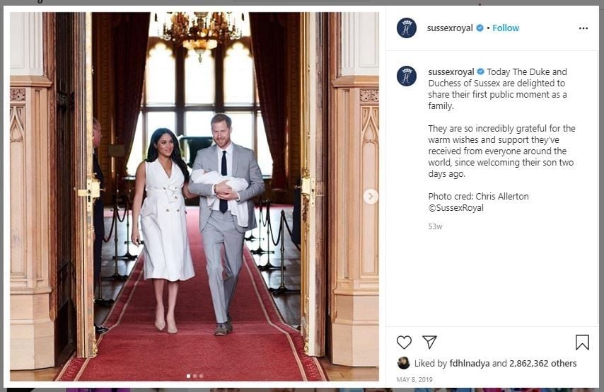 Momen Romantis Pangeran Harry dan Meghan Markle (instagram.com/sussexroyal)