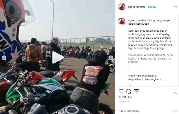 Aksi sunmori diamankan oleh petugas (Instagram).