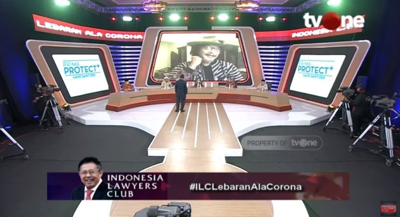 Sujiwo Tejo menjadi narasumber ILC TV One. (YouTube/Indonesia Lawyers Club)