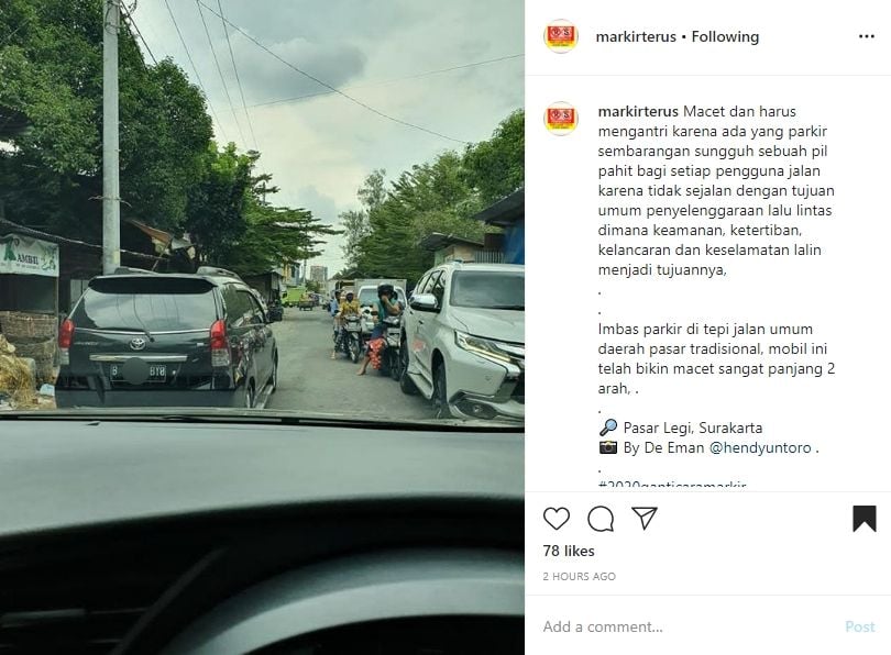 Potret kemacetan lalu lintas jelang lebaran. (Instagram)