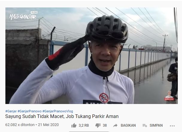 Ganjar Pranowo laporan ke Fadli Zon tak jadi tukang parkir (YouTube/ganjarpranowo)