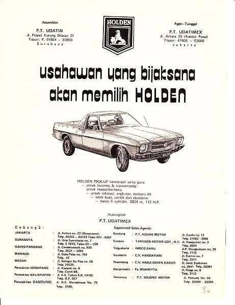 pamflet iklan mobil Holden.[Otomotif 90]