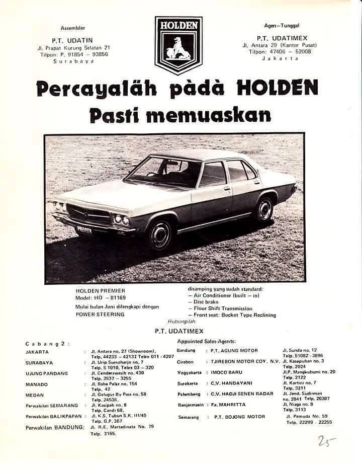 pamflet iklan mobil Holden.[Otomotif 90]