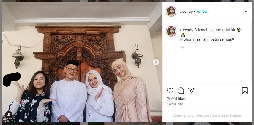 Artis Indonesia Lebaran Kali Pertama (instagram.com/c.eendy)