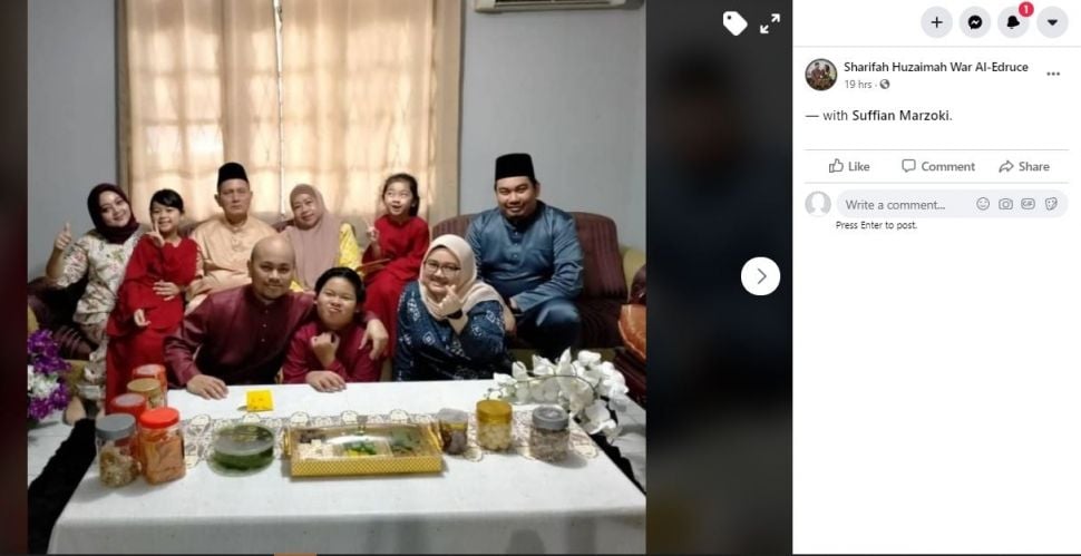 Kisah Lebaran Wanita yang Keluarganya Meninggal karena Corona (facebook.com/Sharifah Huzaimah War Al-Edruce)