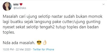 Solusi permasalahan kue nastar (Twitter).