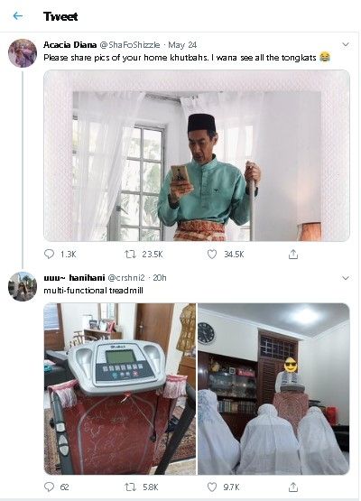 Mimbar dan Tongkat Khutbah Salat Idulfitri. (Twitter)