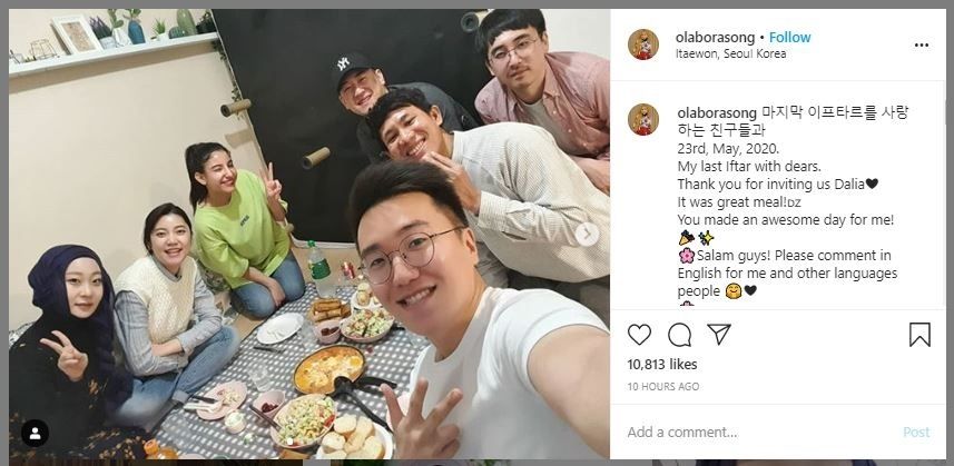 Selebgram Korea yang Rayakan Lebaran (instagram.com/olaborasong)