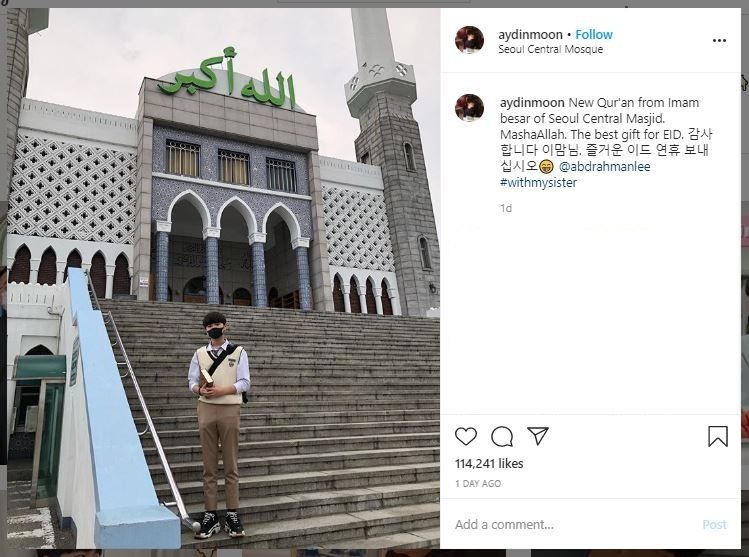 Selebgram Korea yang Rayakan Lebaran (instagram.com/aydinmoon)
