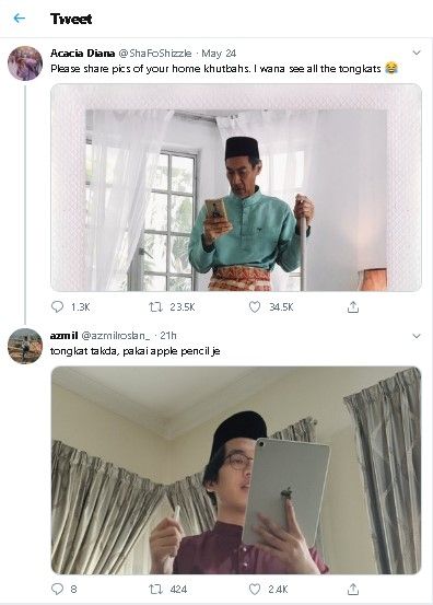 Mimbar dan Tongkat Khutbah Salat Idulfitri. (Twitter)