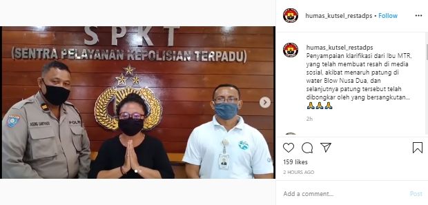 Pelaku pemasangan patung Nyi Roro Kidul minta maaf (Instagram).