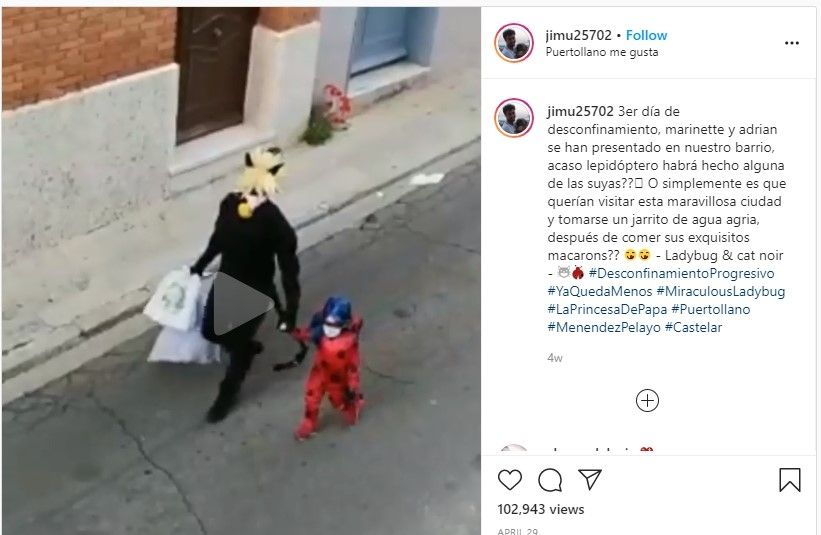 Ayah dan Anak Pakai Kostum Menarik Saat Buang Sampah. (dok: Instagram/jimu25702)