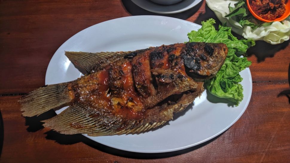 Ilustrasi ikan bakar, ikan gurame bakar. [Shutterstock]