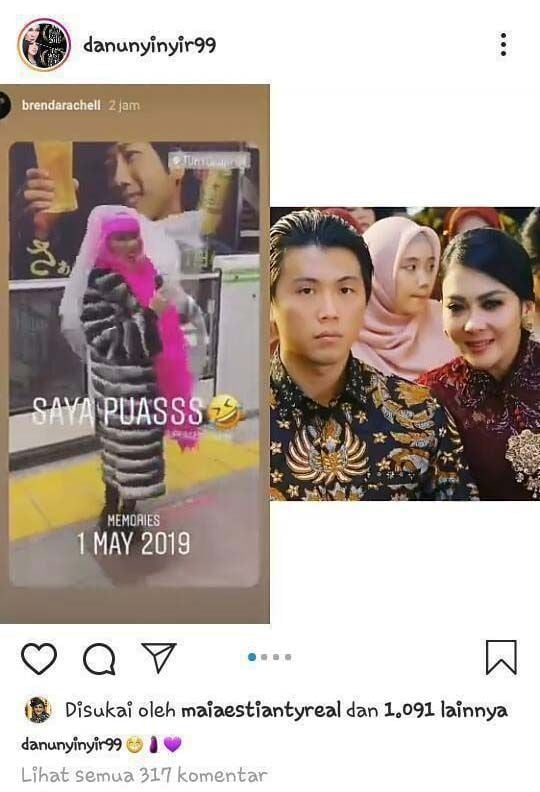 Unggahan akun Danurnyinyir99 soal Syahrini [Instagram/@danunyinyir99]