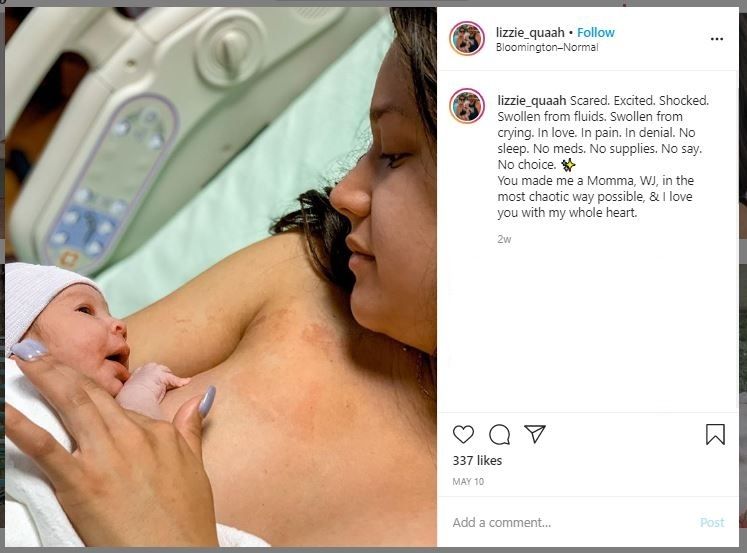 Dikira Sakit Ginjal, Wanita Ini Mendadak Harus Melahirkan (instagram.com/lizzie_quaah)