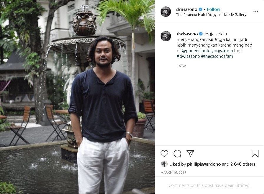 Dwi Sasono dan Jogja - (Instagram/@dwisasono)