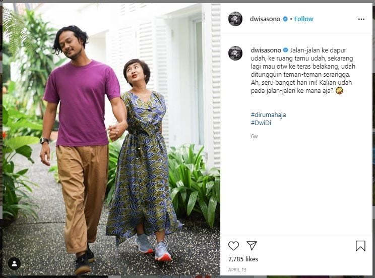 Dwi Sasono dan Widi Mulia (instagram.com/dwisasono)